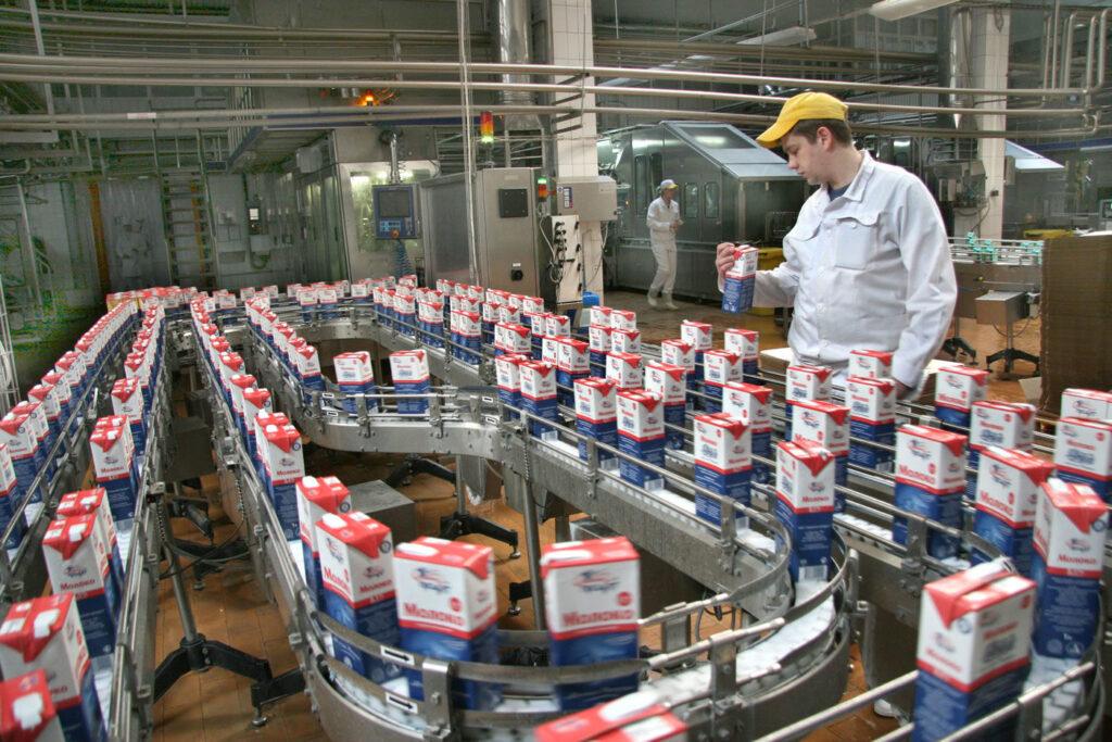 Линия упаковки молочной продукции